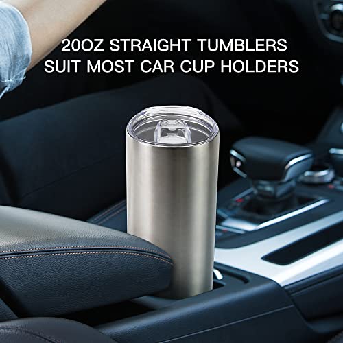 10 Pack 20oz Sublimation Tumblers with Lid and Straw W8360