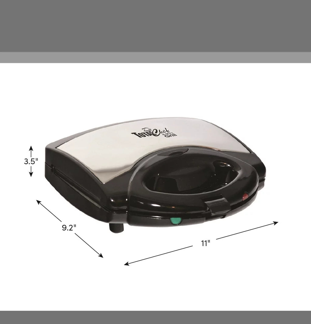 4-in-1 Waffle Maker, Indoor Grill, Sandwich Maker, Panini Press, Electric Griddle, Removable Non-Stick Plates H92613