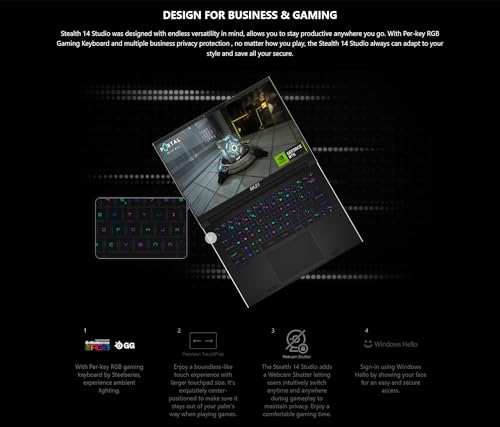 Ultralight Gaming Laptop 14" 165Hz FHD, Intel i7, RTX 4060, 32GB RAM, 2TB SSD J289