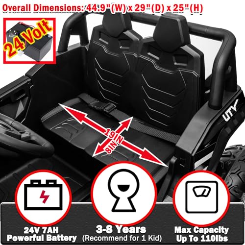 24V 4WD Ride On Truck for Kids with Remote Control, Blue T899192