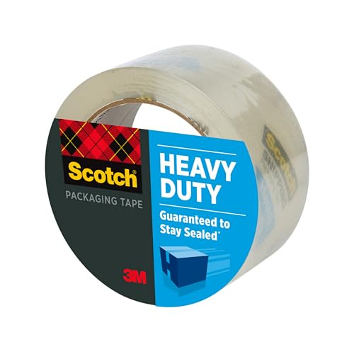 Heavy Duty Packaging Tape, 1.88" x 65.6 yd, Clear, 3" Core, 2 Rolls E597