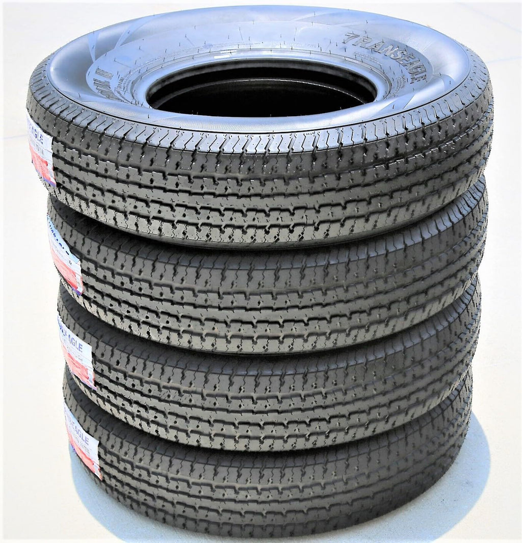 Set of 4 (FOUR) Transeagle ST Radial II Premium Trailer Radial Tires-ST205/75R14 205/75/14 205/75-14 105/101L Load Range D LRD 8-Ply BSW Black Side Wall