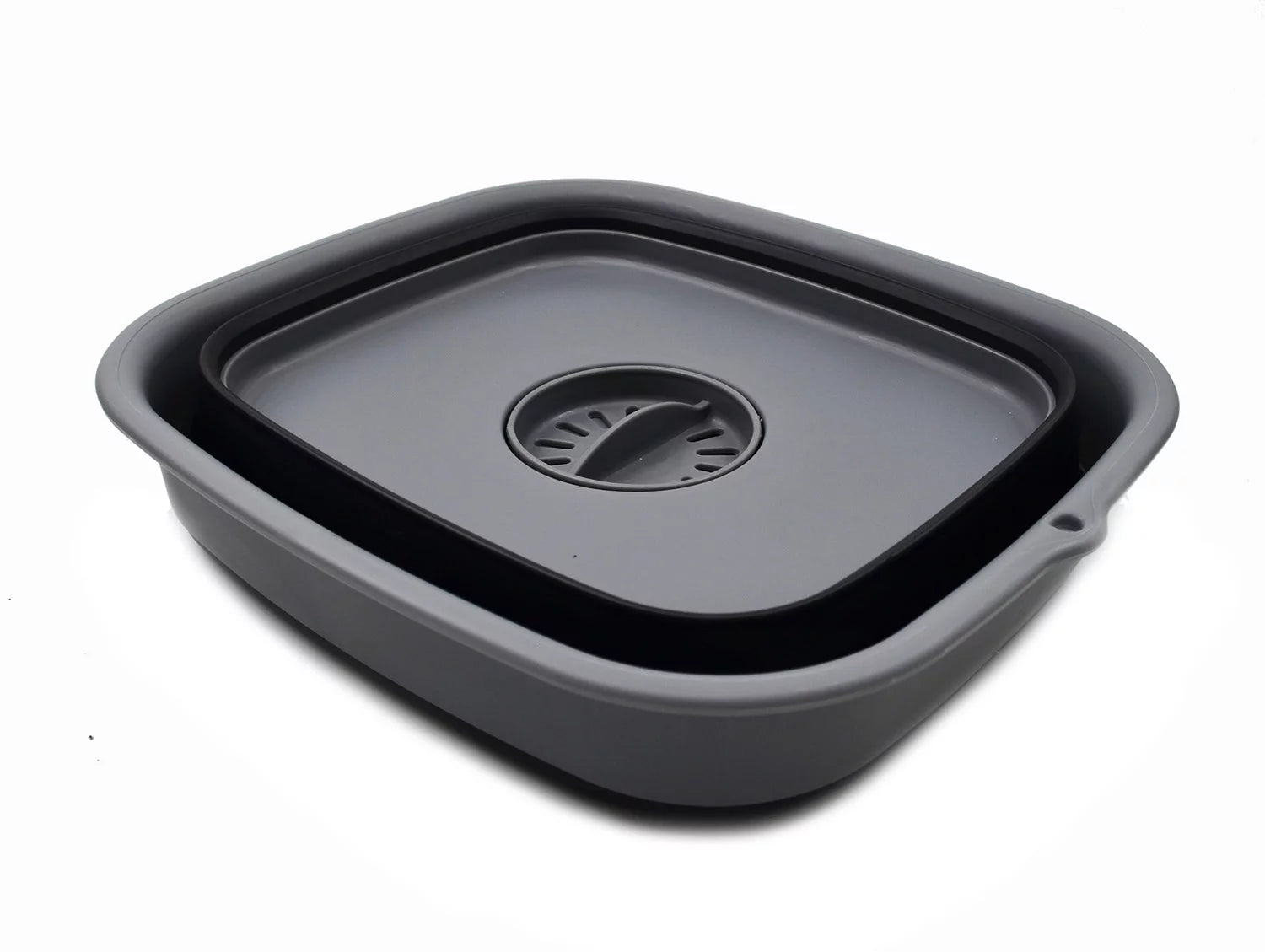 Collapsible Dishpan with Draining Plug, Foldable Washing Basin W36184
