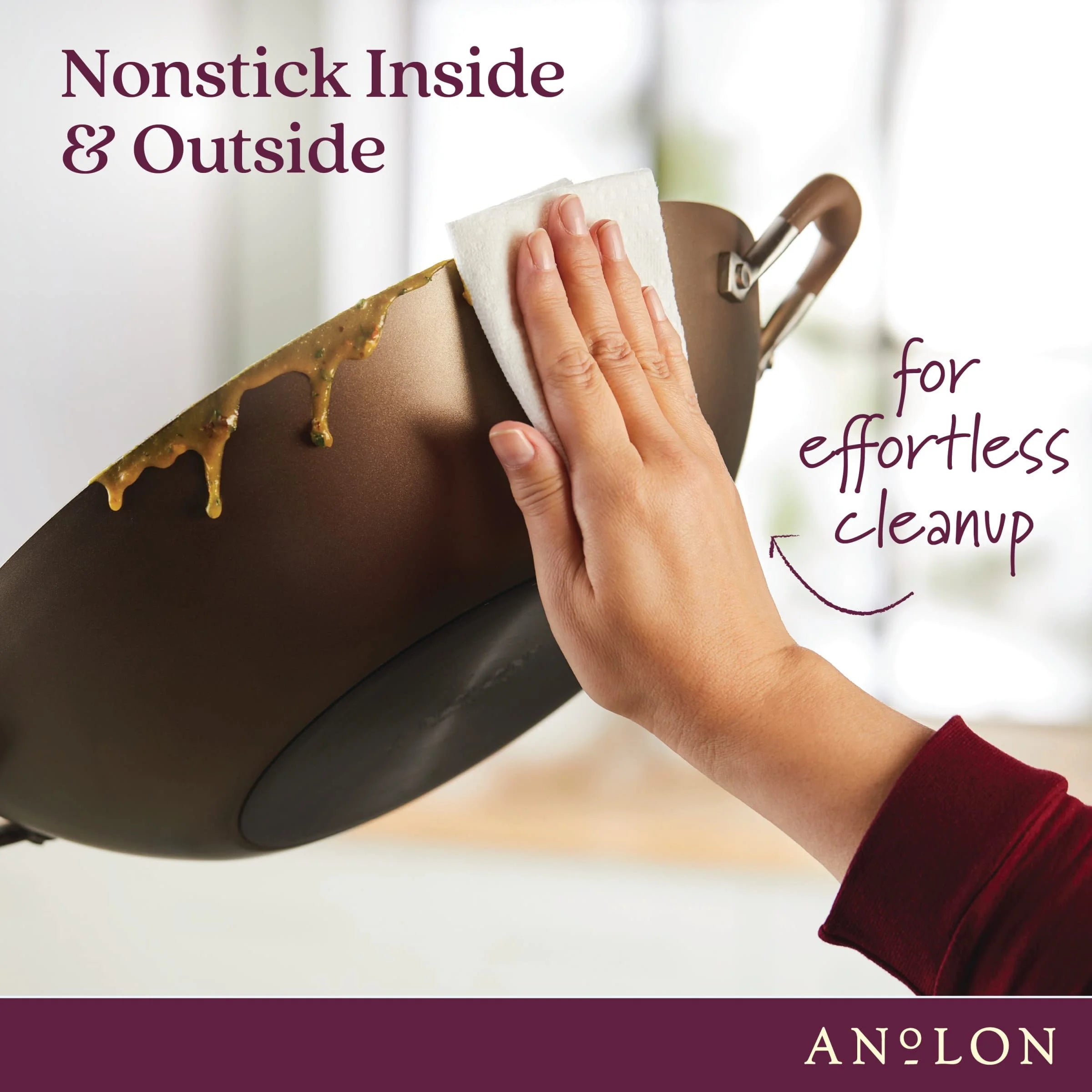 Nonstick Wok with Lid and Cooking Tool, 14 Inch E686