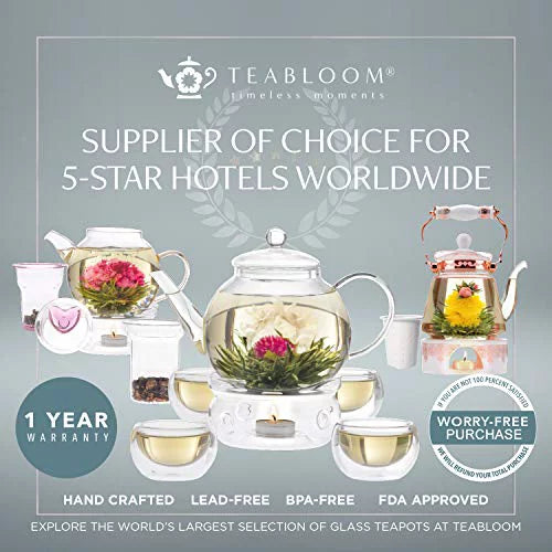 Glass Teapot with Removable Infuser, Stovetop Safe, 40 oz R877