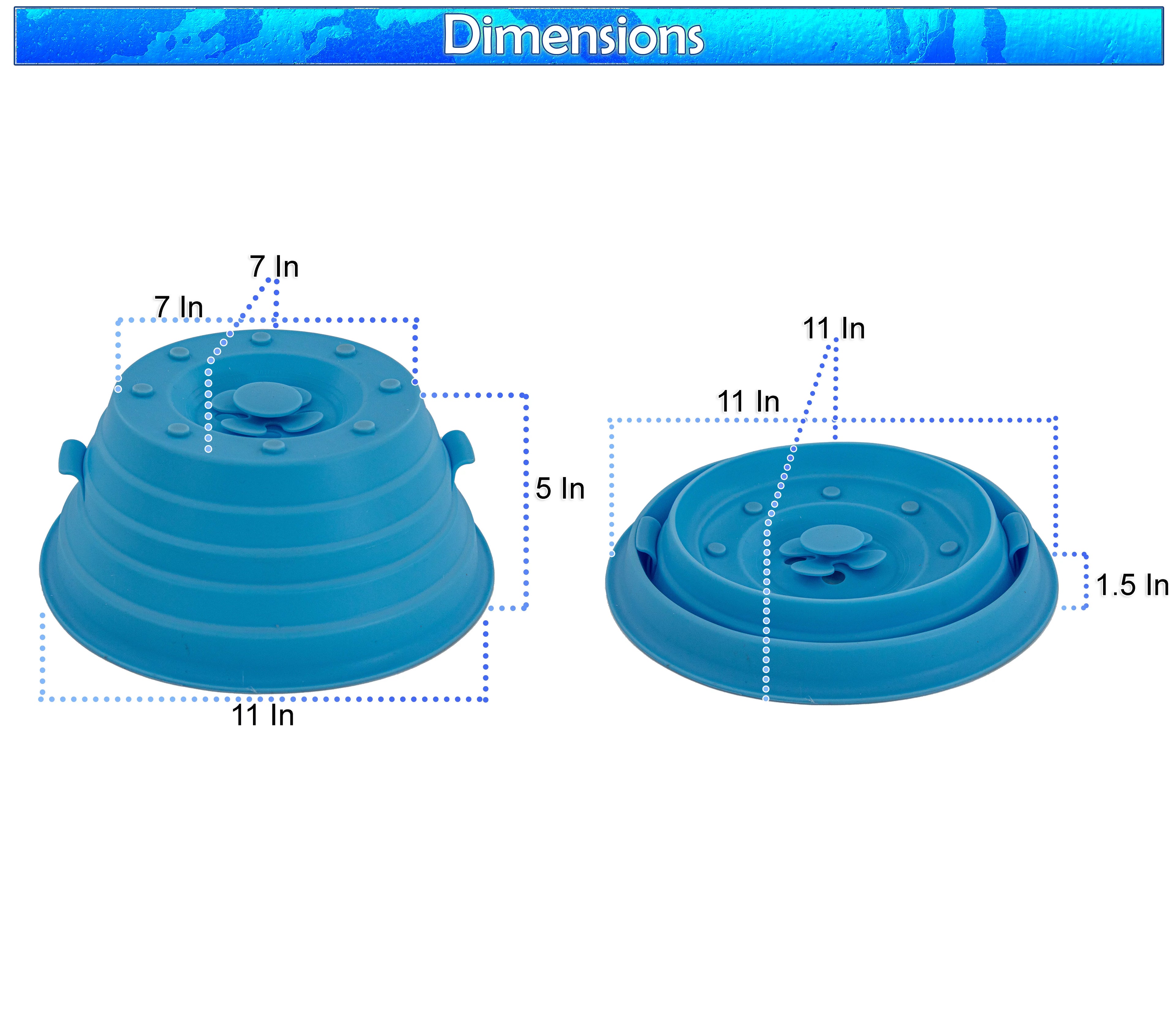 Magnetic Silicone Microwave Cover Lid, Collapsible & Splatter-Proof K86970