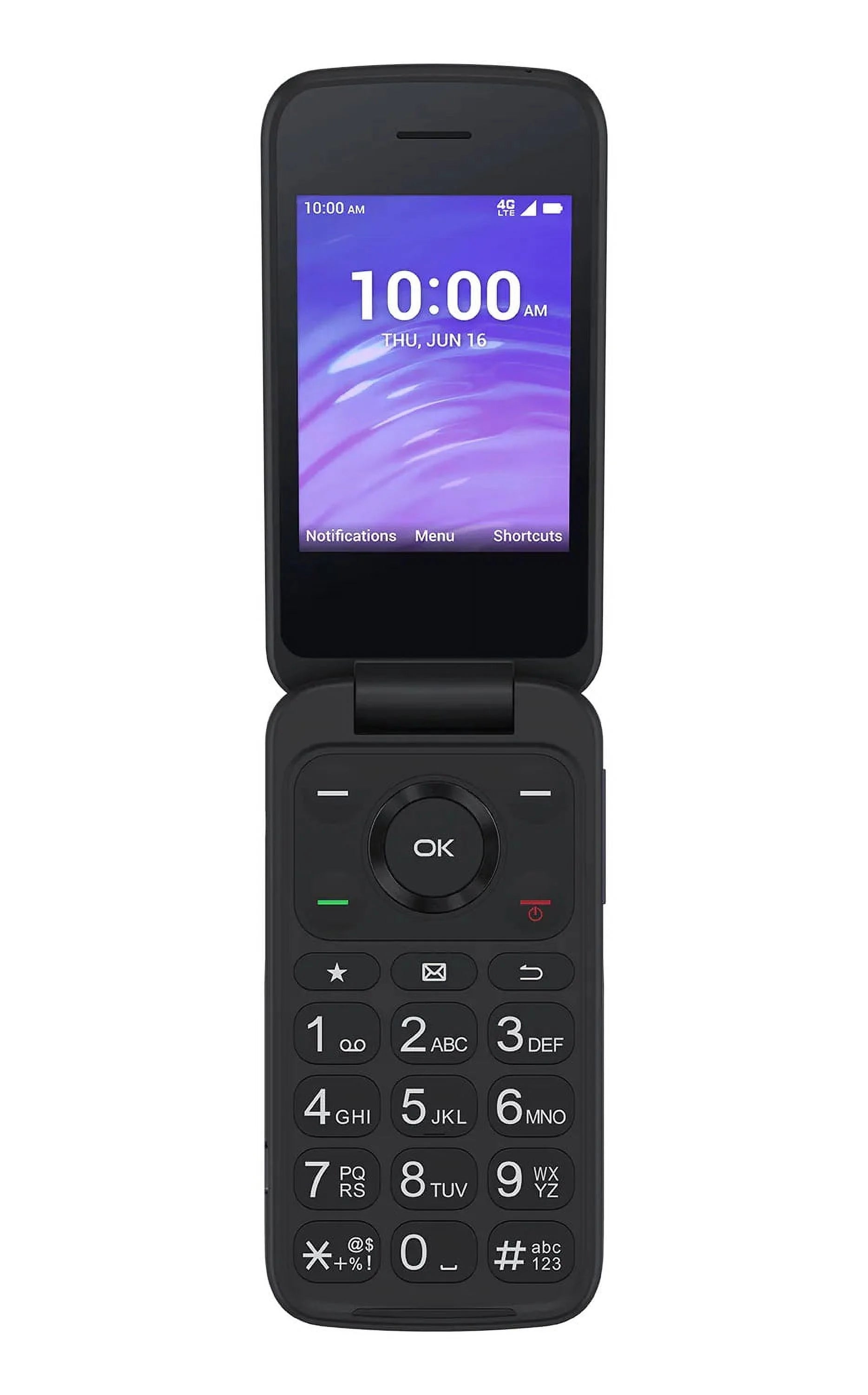 Restored TCL GO FLIP 4058W Large Button Keypad 4G LTE Flip Phone (Unlocked for All Carriers), Blue (Refurbished)
