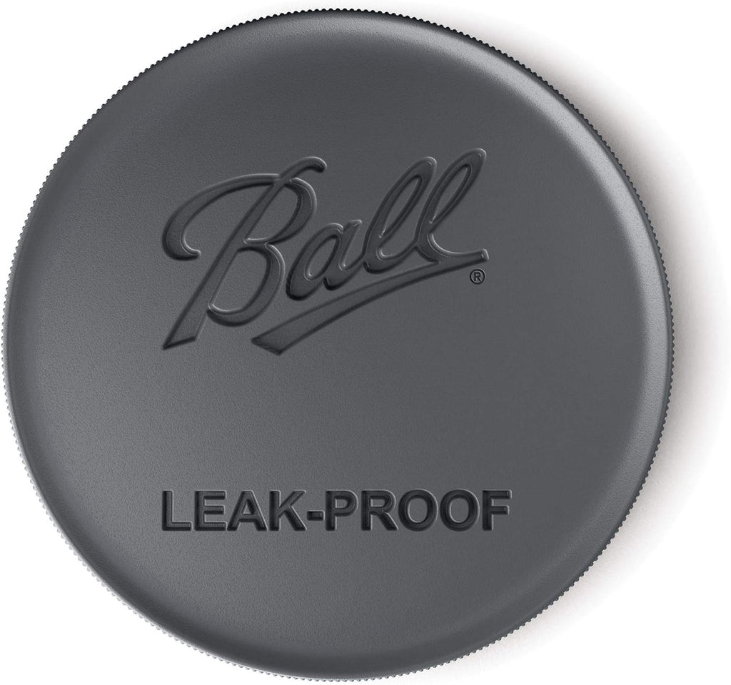 Black Plastic Leak-Proof Lids for Canning Jars, 6-Pack E6789