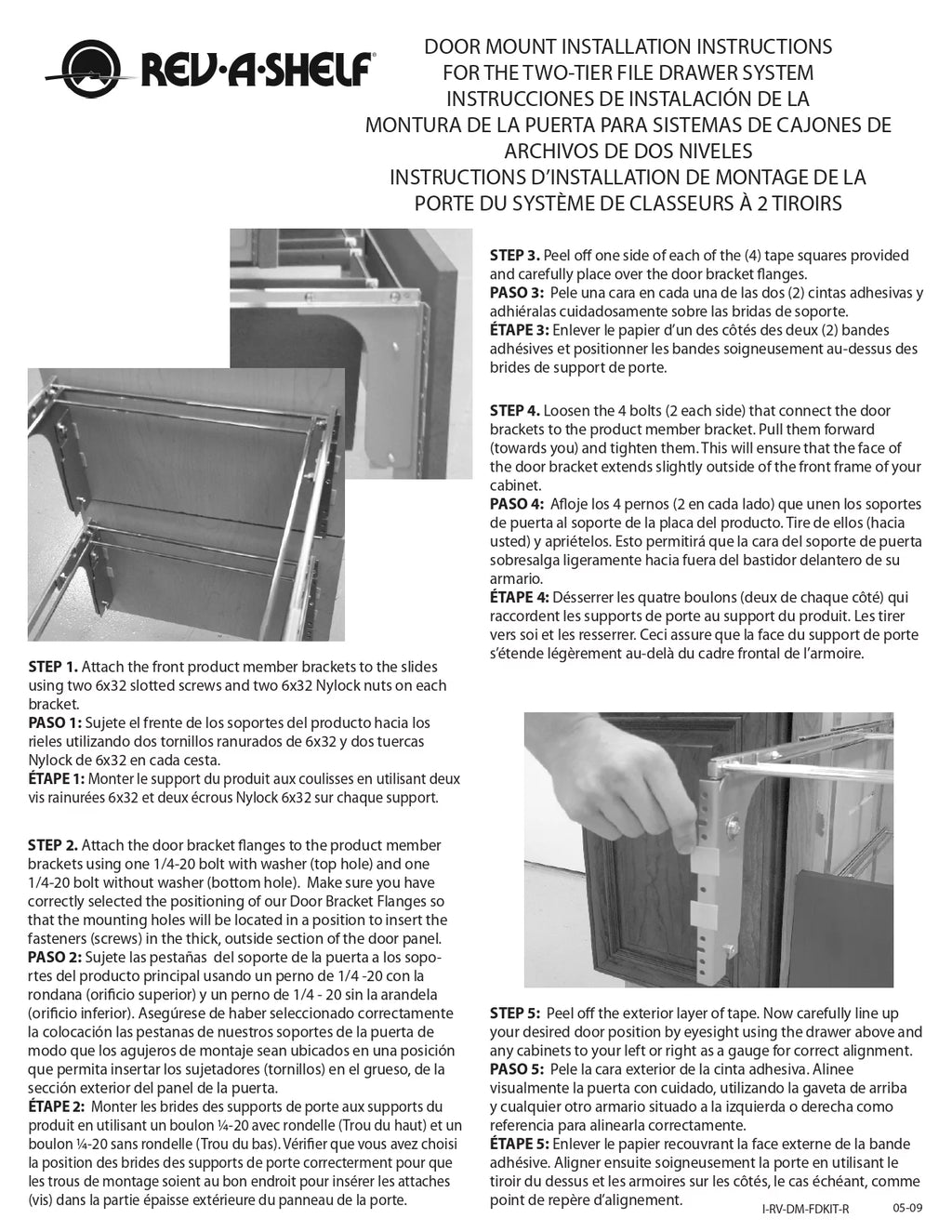 2-Tier 14.5" Base Cabinet File Drawer Organizer P698774