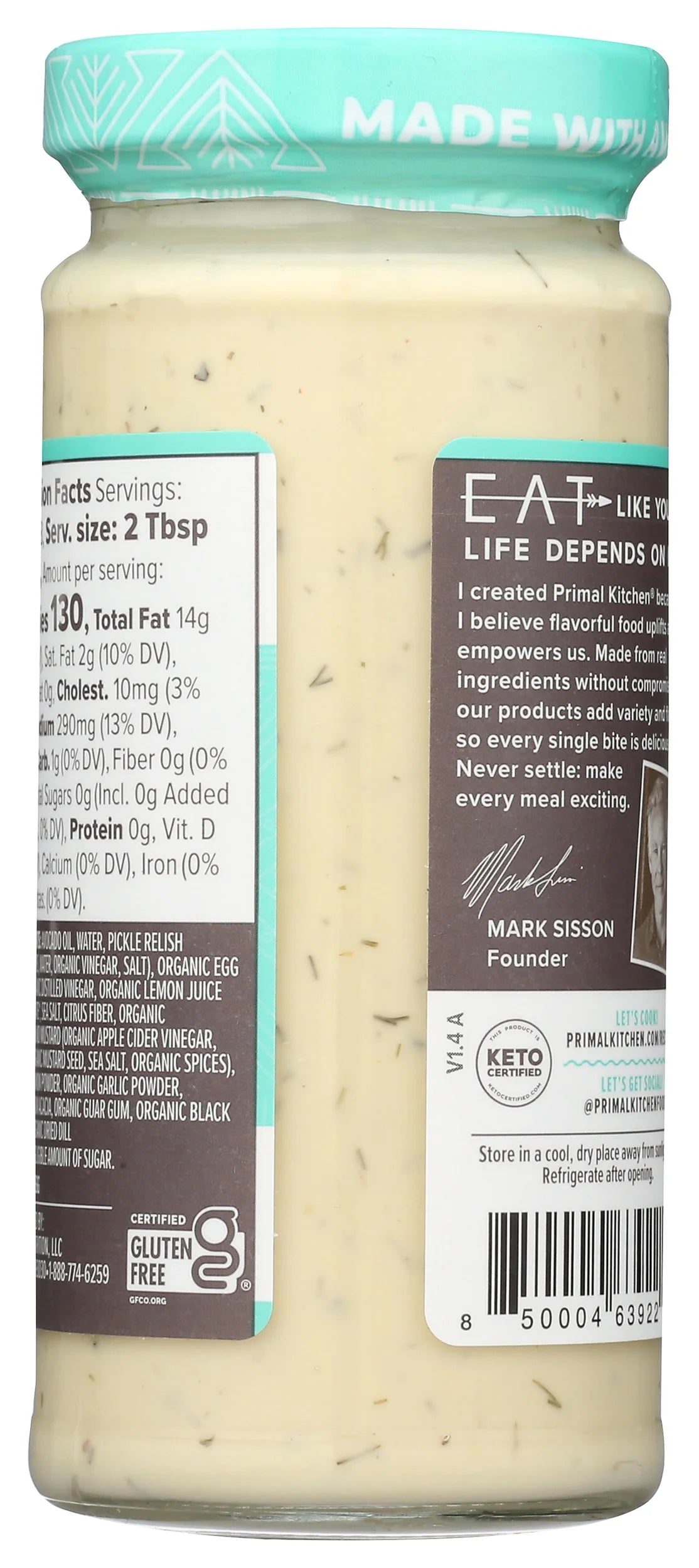 Tartar Sauce with Avocado Oil, 7.5 oz, Pack of 6 X405861