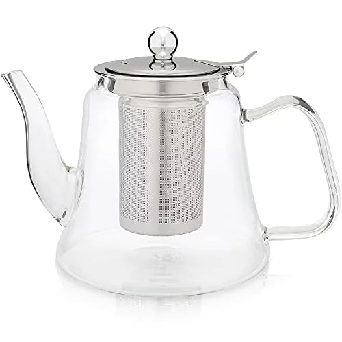 Glass Teapot with Removable Infuser, Stovetop Safe, 40 oz R877