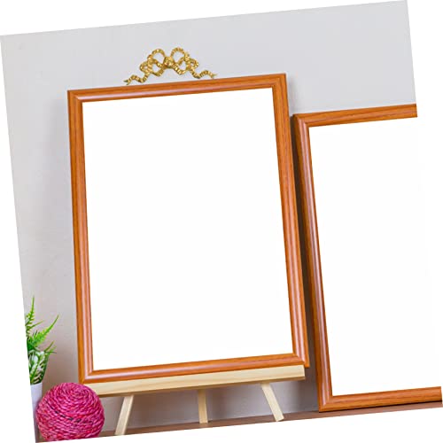 Golden bow-knot wall decor carved wood onlay J419280