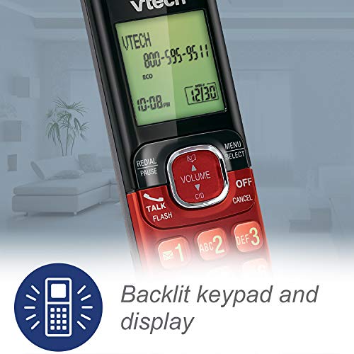 Cordless Phone with Answering System, 4 Handsets, Expandable to 5 V608568