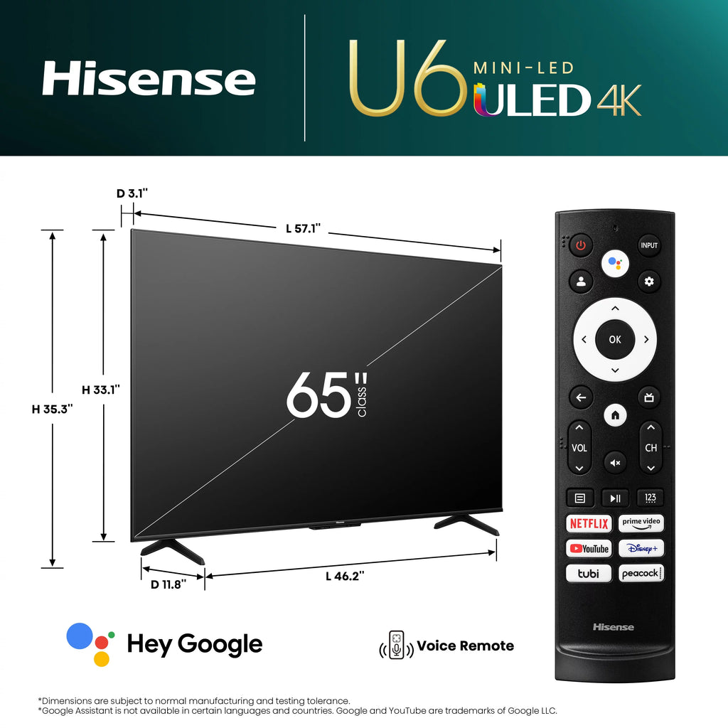 65-Inch Mini-LED QLED Smart TV with Dolby Vision and Full Array Local Dimming C162