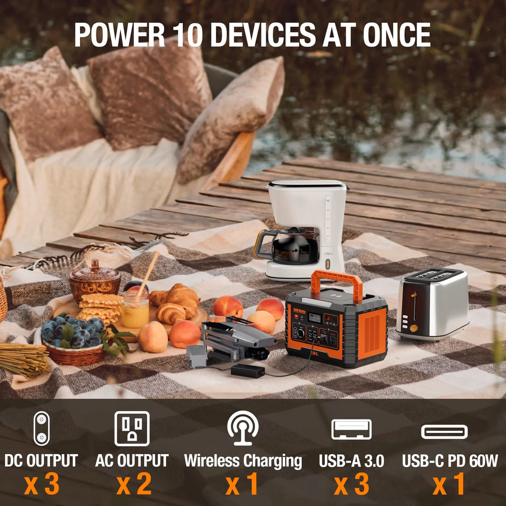 500W Portable Power Station Solar Generator with Storage Bag A66427