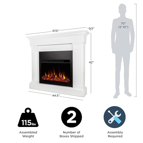 48" Slim Indoor Electric Fireplace with Mantel, Remote Control, Timer W83714