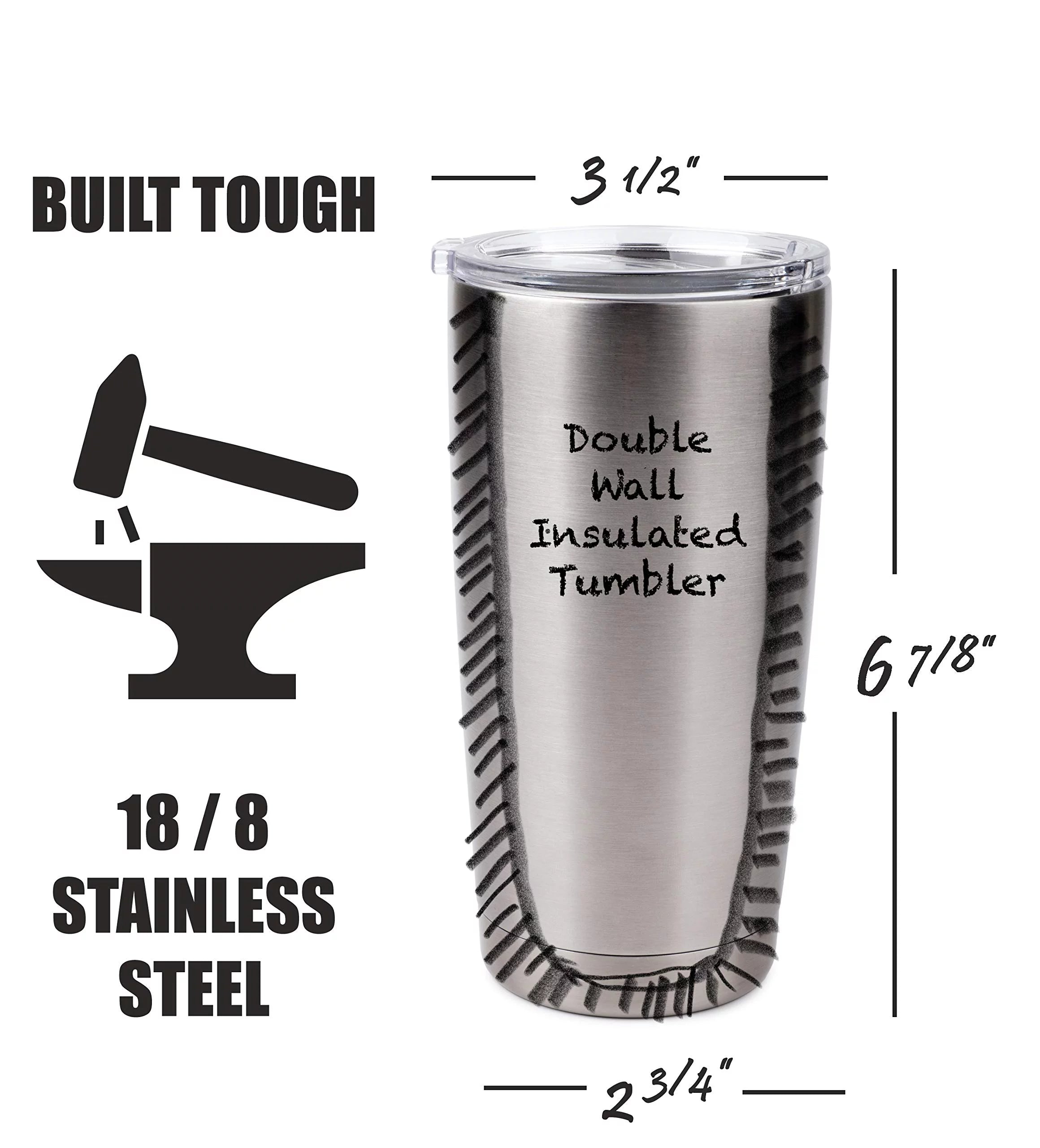 Stainless Steel Vacuum Insulated Tumbler with Spill Proof Lid D941