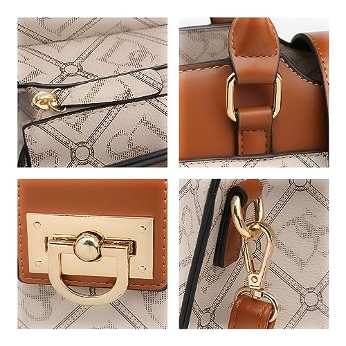 Monogram Satchel Purse Large Tote Ladies Handbag Shoulder Bags Top Handle Work Bag 2pcs Set I859