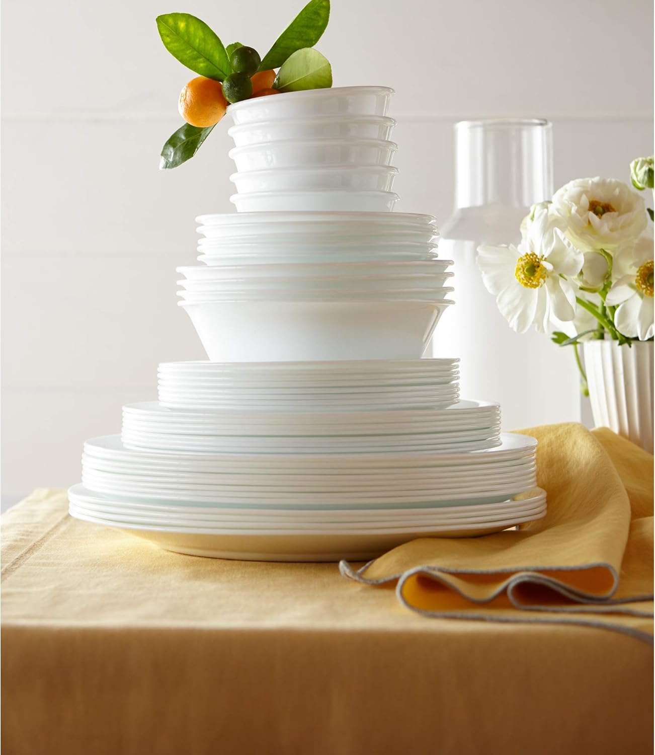 Winter Frost White 50-Piece Dinnerware Set P58887