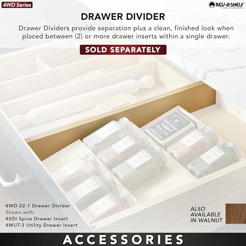 3 Tiered Seasoning Organizer for Wooden Kitchen Drawers, Pull Out Spice Rack Q1607