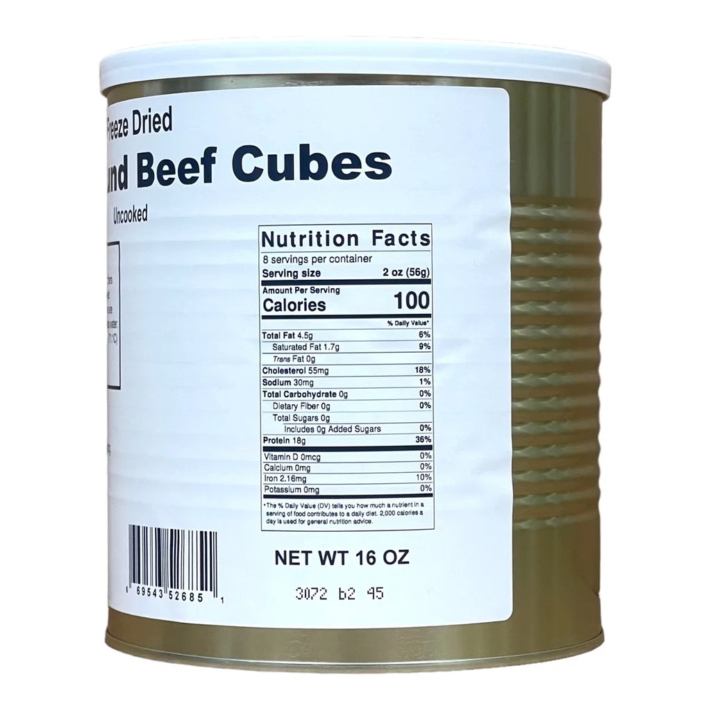 Freeze Dried Beef Cubes Emergency Survival Food for Camping Hiking Backpacking J25701