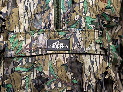 Camouflage Leafy Hunting Jacket for Men, 1/2 Zip with Hood U80222