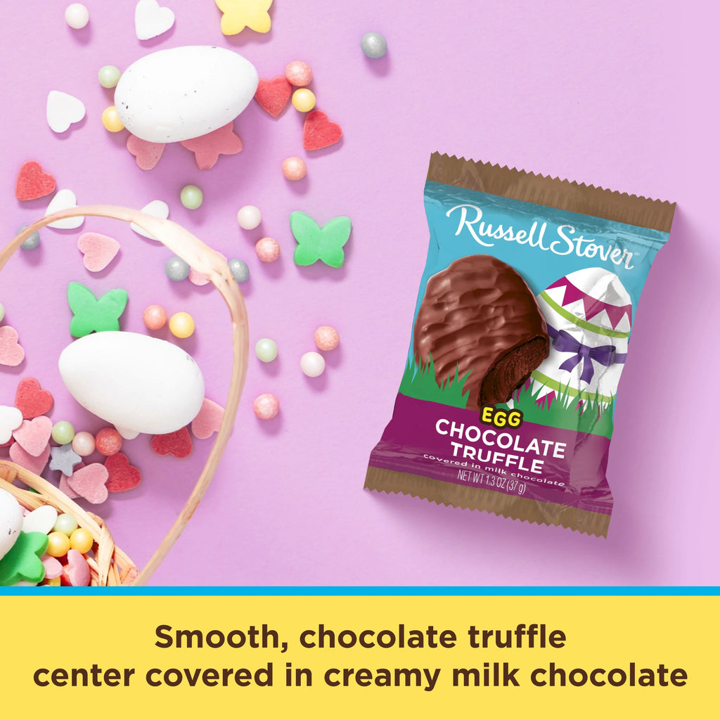 Easter Chocolate Truffle Milk Chocolate Egg, 1.3 oz. (Pack of 18) U658917