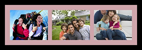 Collage Photo Frame with 3 Openings, Satin Black J2010