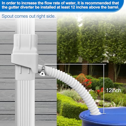 Rain Barrel Diverter Kit for Standard Downspout, Black K73549