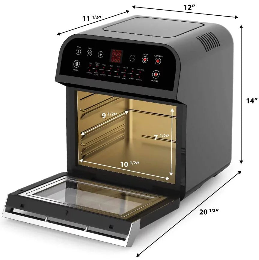 12.7-Quart Electric 15-in-1 Programmable Air Fryer Oven Combo T555045
