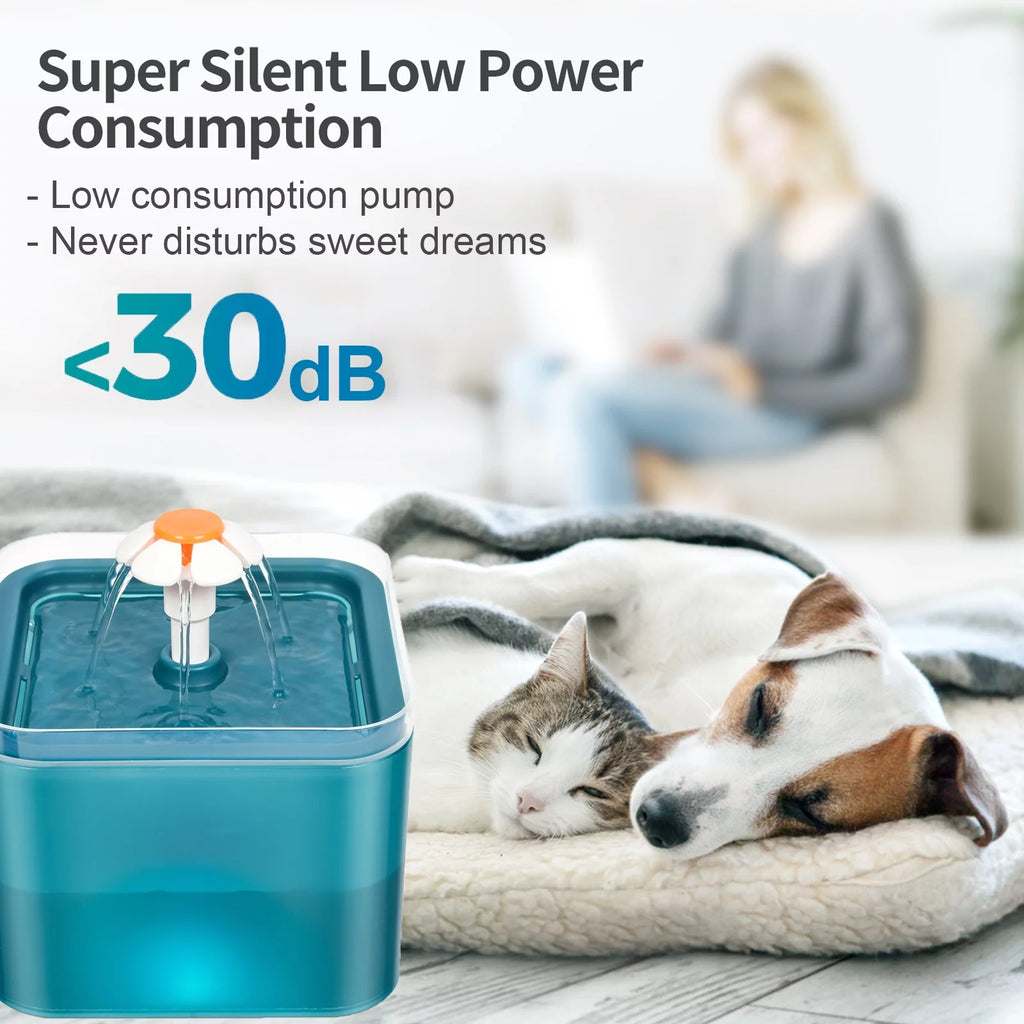 Cat Water Fountain 2L with Filters and Quiet Pump R334587