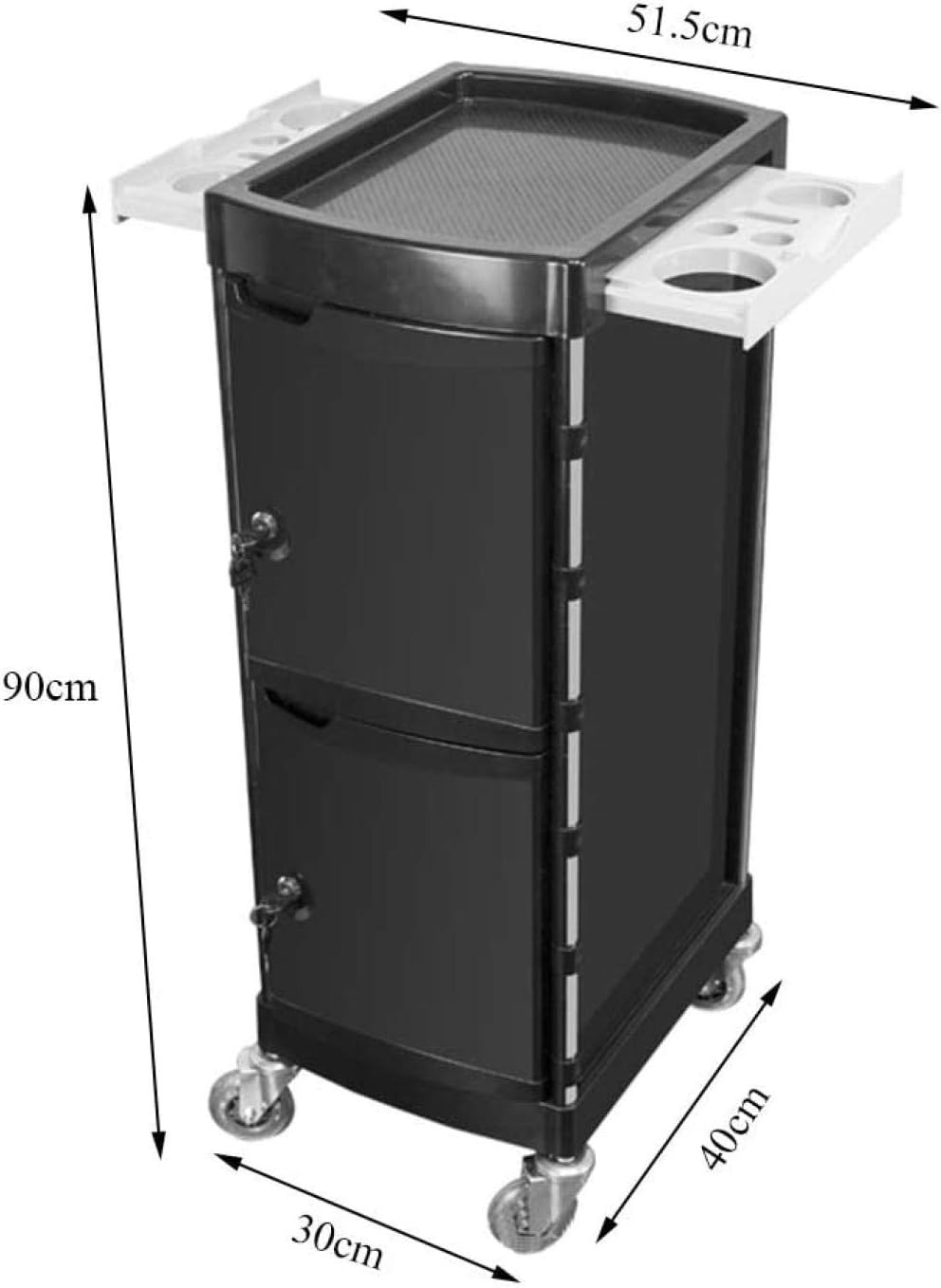 Beauty Salon Trolley with Lockable Cabinet and 6 Drawers D59943