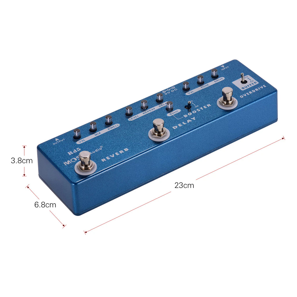 Guitar Multi-Effects Pedal with Reverb, Delay, Booster, Overdrive O5187