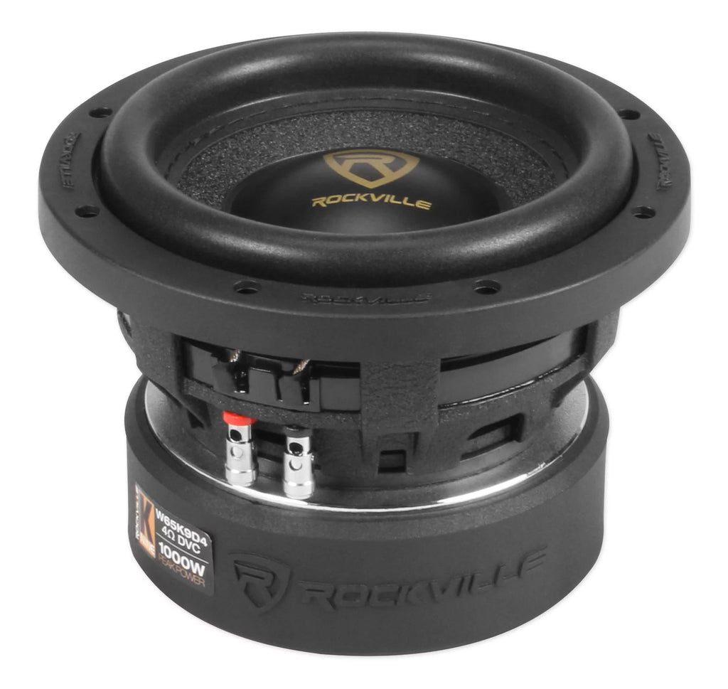 6.5" 1000W Car Audio Subwoofer with Mono Amplifier and Amp Kit U366