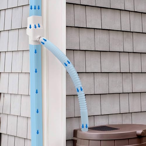Rain Barrel Diverter Kit for Standard Downspout, Black K73549