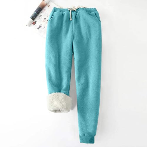 Fleece Casual Pants for Women Loose Thickened Drawstring with Pockets H71510