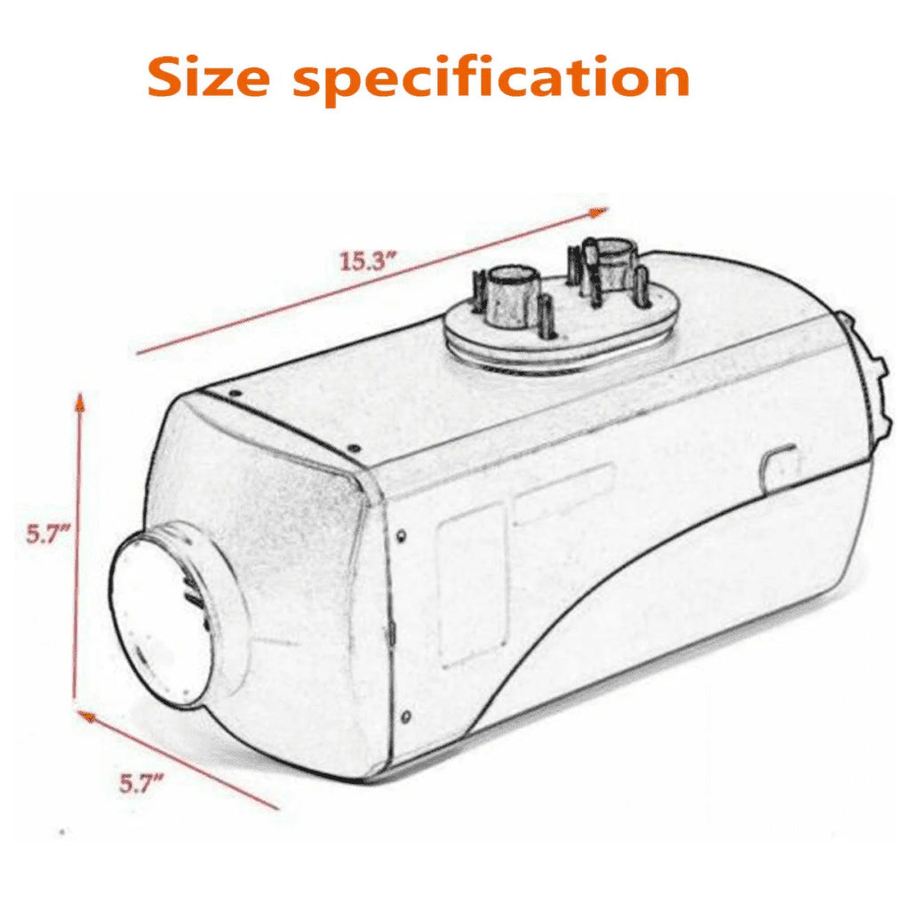 12V 8KW Diesel Air Heater with LCD Thermostat and Remote Control P8444