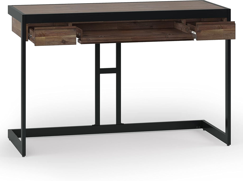Solid Acacia Wood 48 Inch Small Desk in Rustic Brown N53092