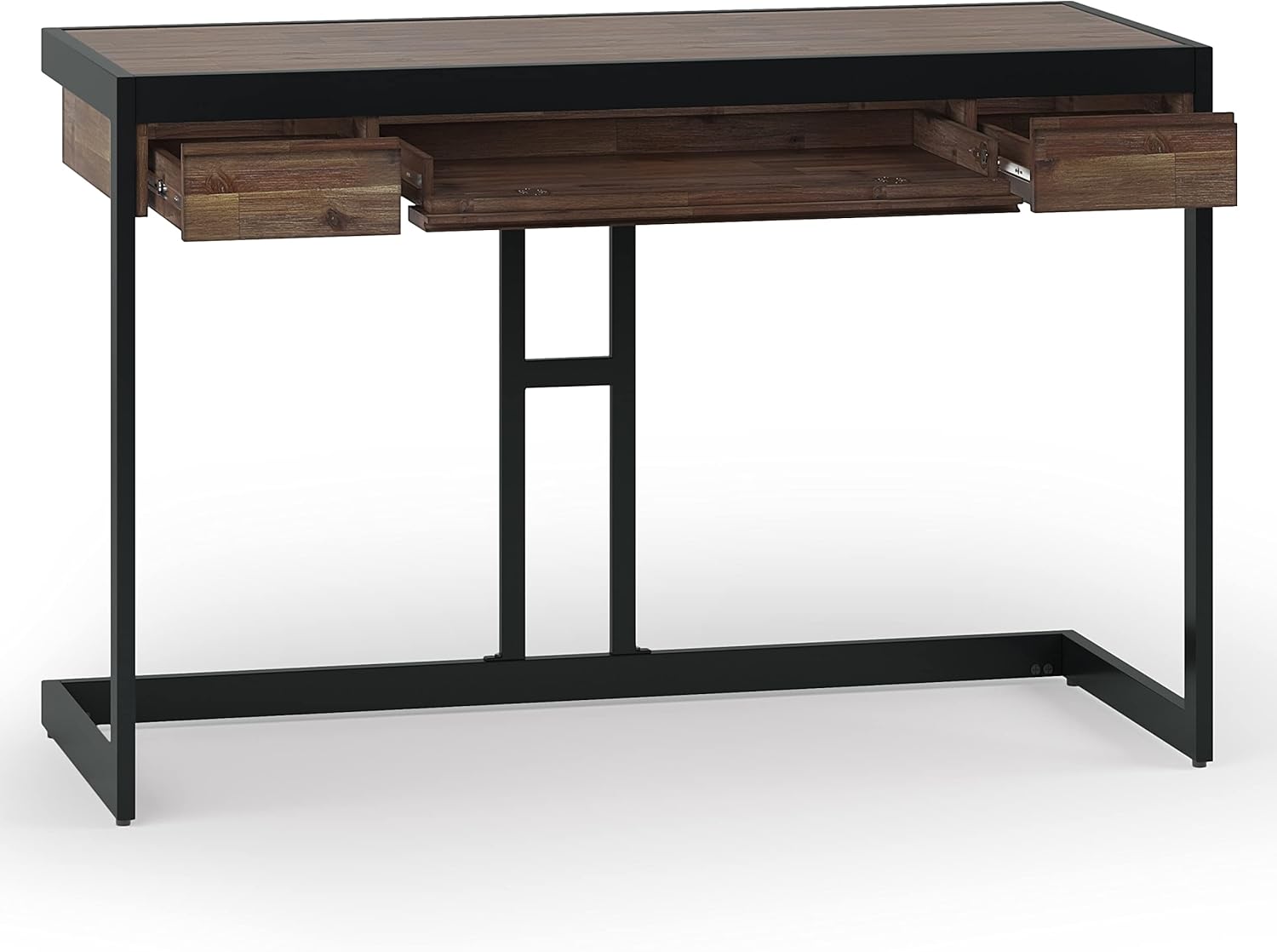 Solid Acacia Wood 48 Inch Small Desk in Rustic Brown N53092