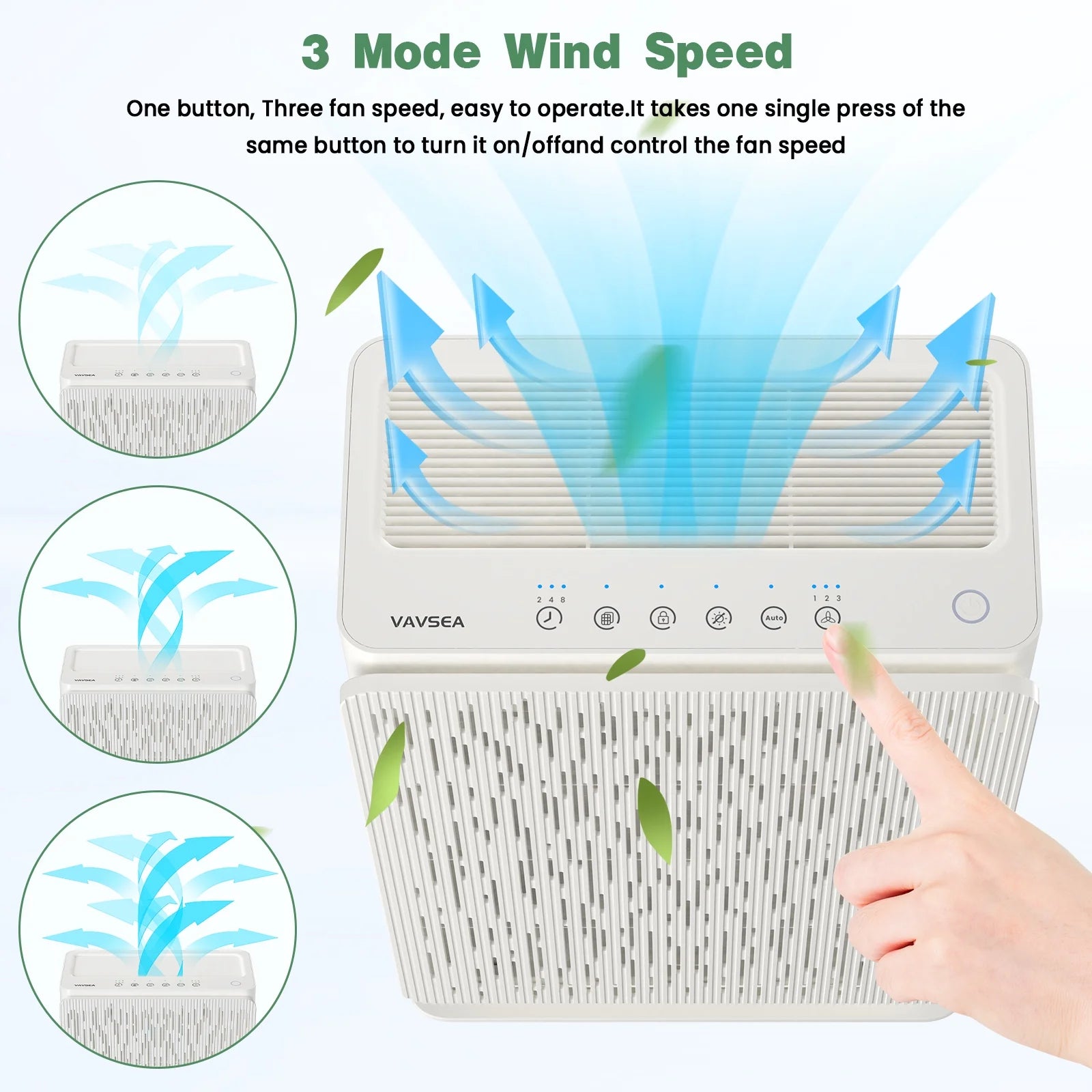 HEPA Air Purifier for Pets, Pollen, Dust, Smoke, Large Room Bedroom S304248