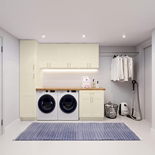 Kitchen Pantry Storage Cabinet with 2 Doors and 5 Shelves Y210218