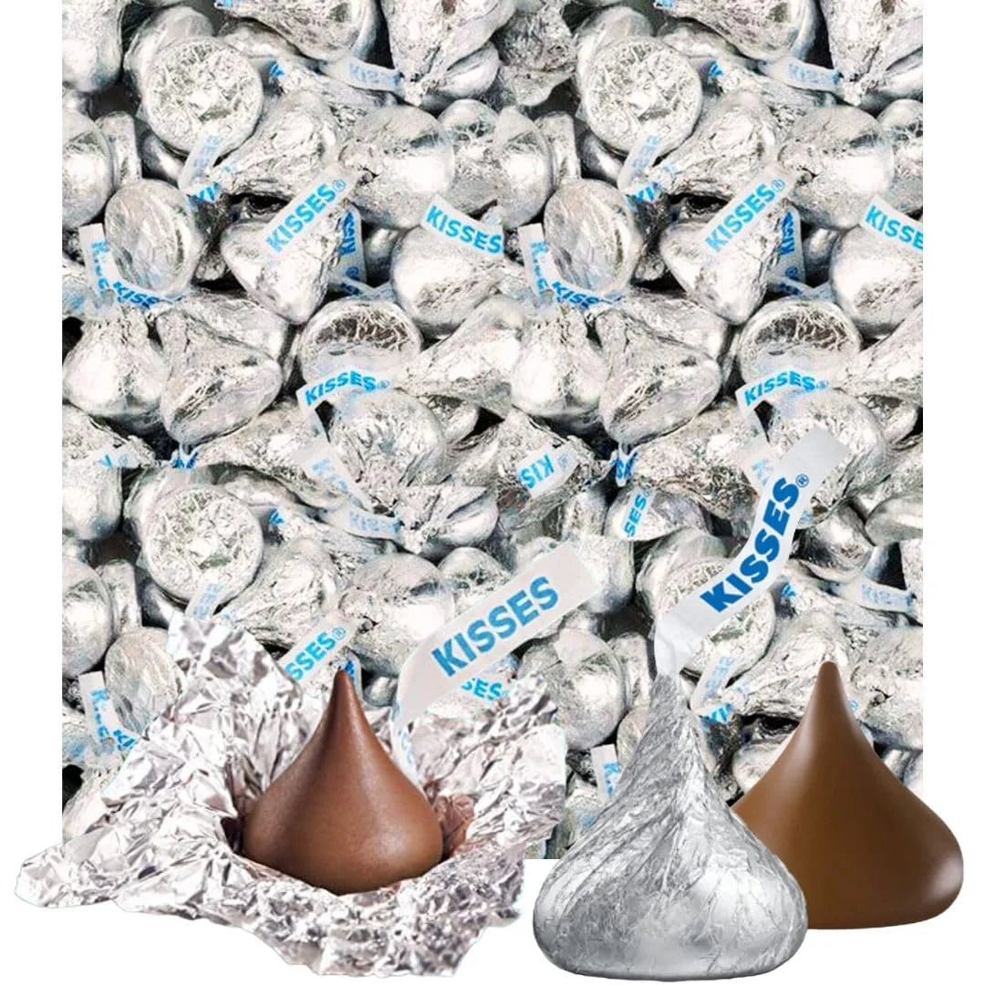 Hersheys Kisses, Milk Chocolate Candy In Silver Foil - Bulk Bag - 4 Pound