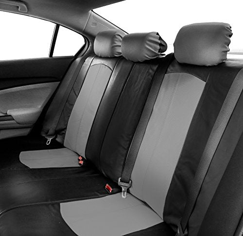 Beige PU Leather Car Seat Cover Full Set, Airbag Compatible A856860