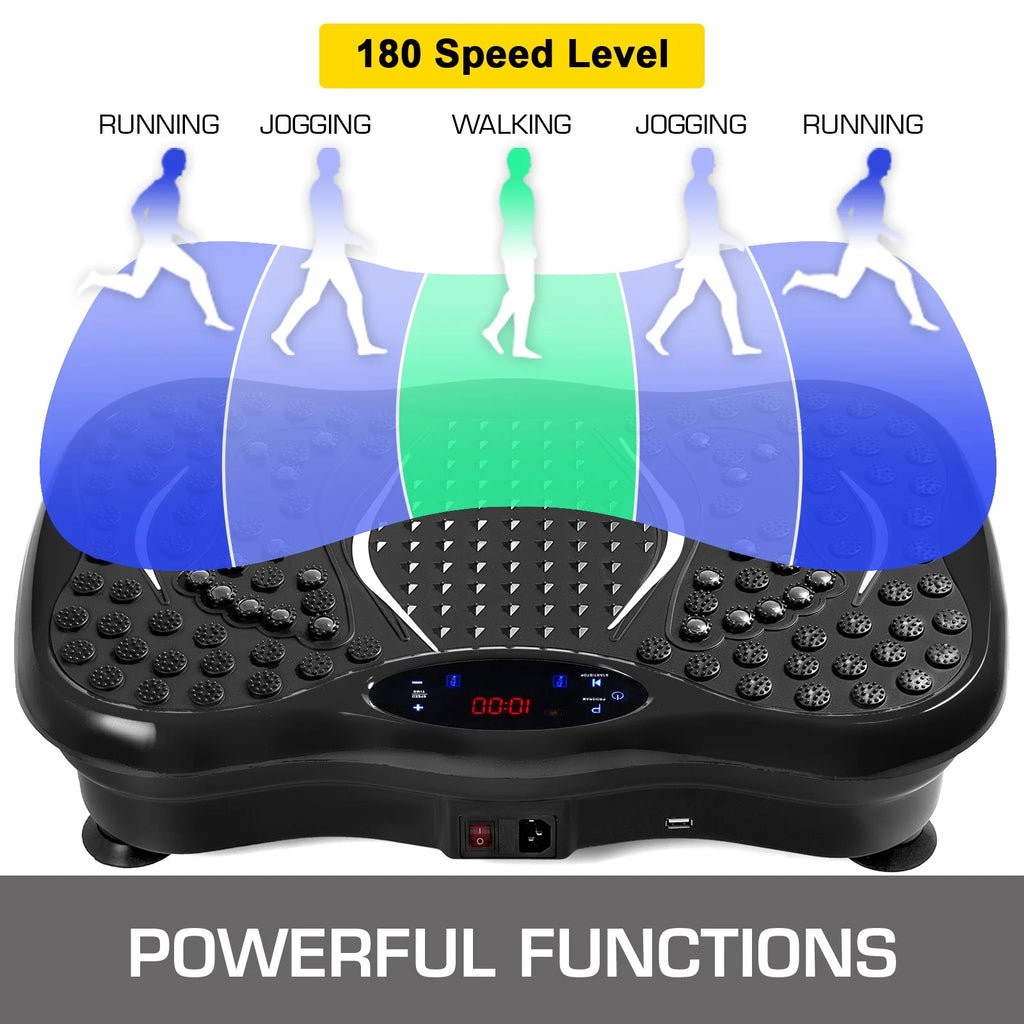 Vibration Platform, Full Body Exercise Vibration Plate, 350lbs LCD 3 Levels G83485