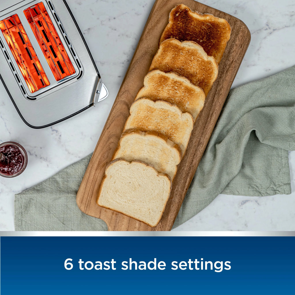 2-Slice Touchscreen Toaster with Digital Countdown Timer, Stainless Steel E574