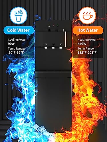Bottom Loading Water Cooler Dispenser with 3 Temperature Settings, Child Safety Lock P776437