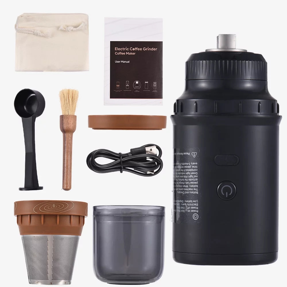 Electric Burr Coffee Grinder, 25-Gear Adjustable, USB Rechargeable M978102