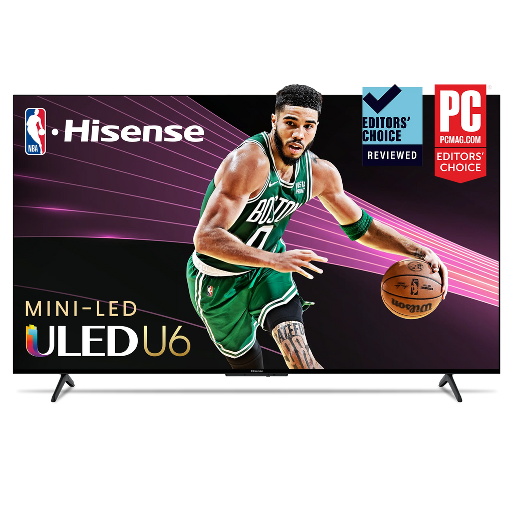 Hisense 65-Inch Class U6 Series Mini-LED QLED Google Smart TV (65U6K) - QLED, 600-Nit, Dolby Vision IQ & Dolby Atmos, Full Array Local Dimming