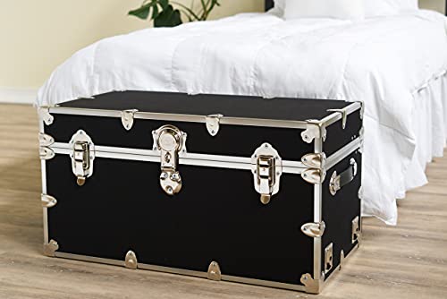 Leather Embossed Vinyl Trunk with Removable Wheels, 36"x18"x18" F364