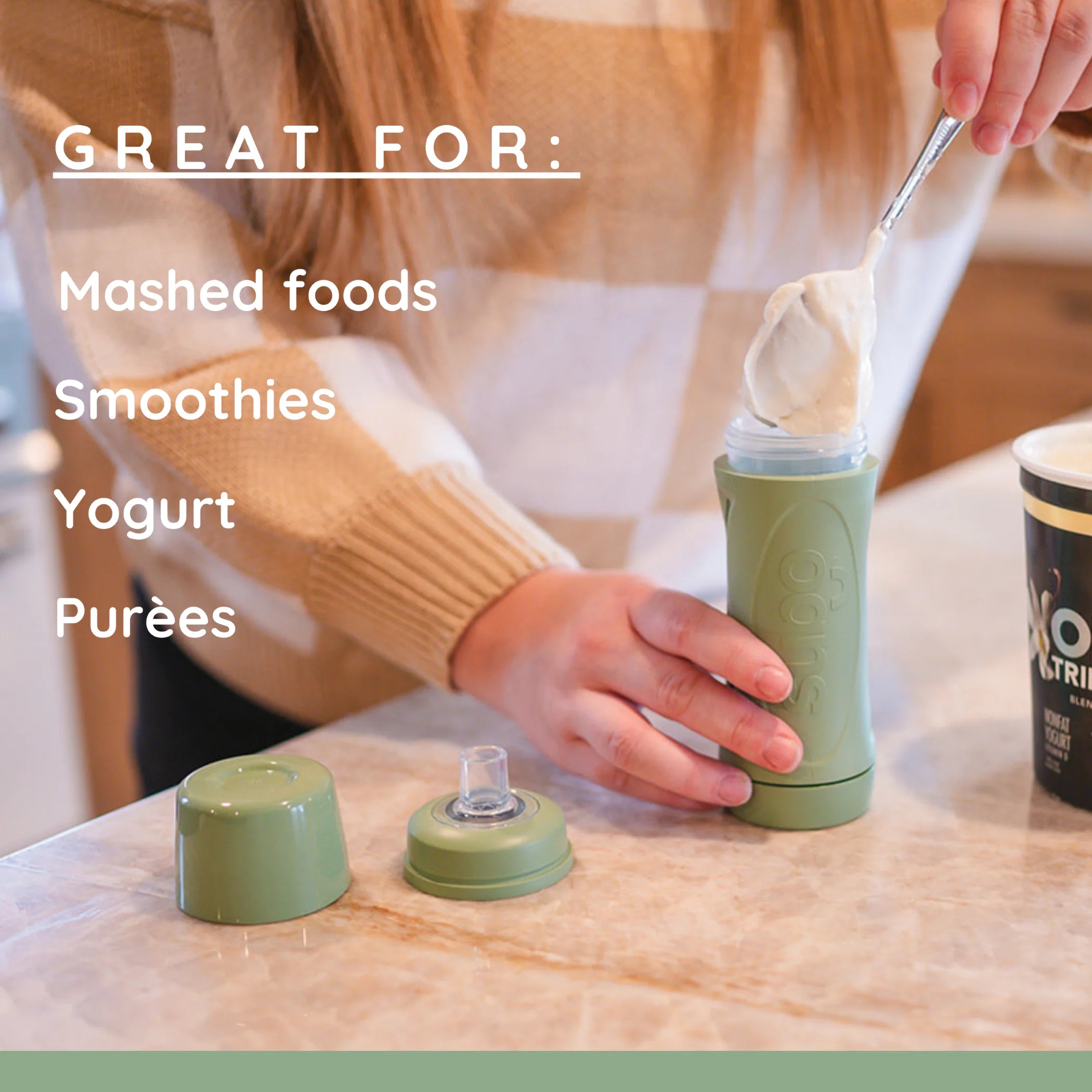 Baby Food Bottle Self Feeder with Squeeze Free Design D8102